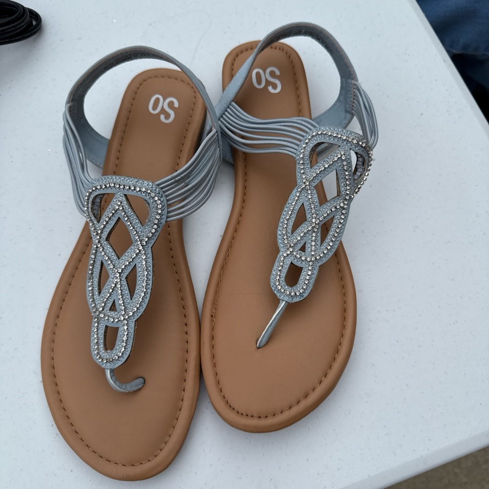 SO Women's Elegant Silver Sandals